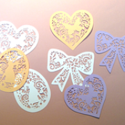 Deko Herz Schleife Ei Plotterdatei SVG DXF